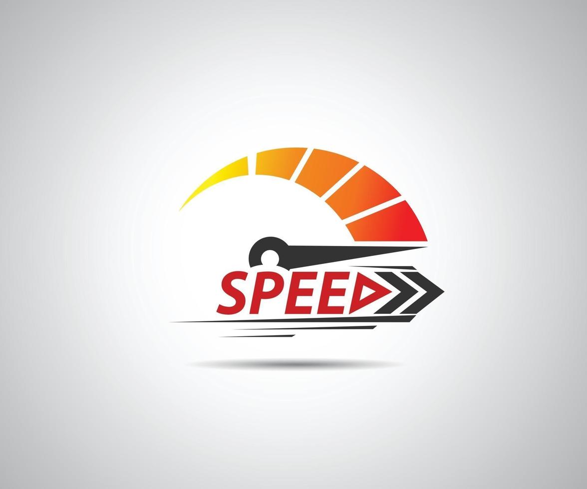 Geschwindigkeit. Logo-Rennveranstaltung. Tachometer vektor