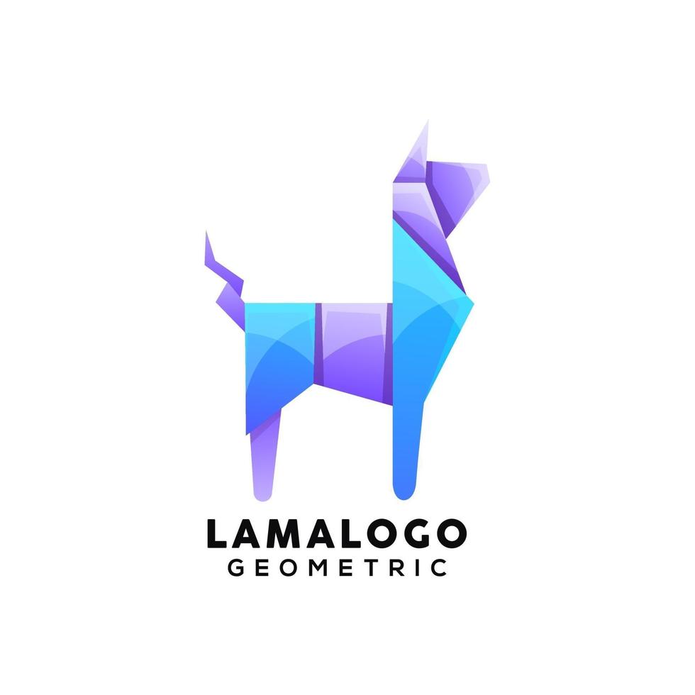 Lama buntes Logo-Design vektor