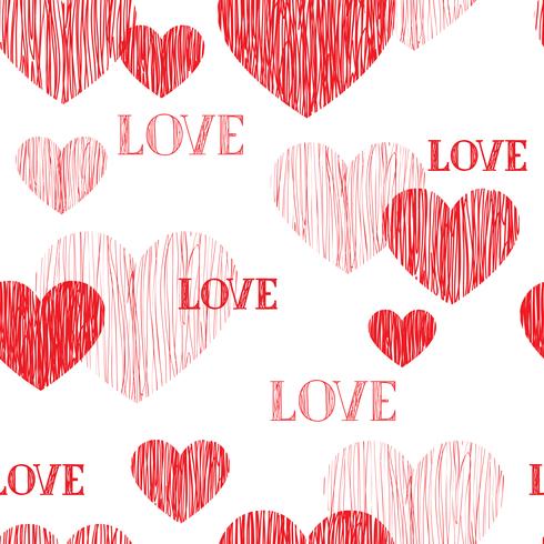 Liebe Herz nahtlose Muster. Happy Valentinstag Hintergrund vektor