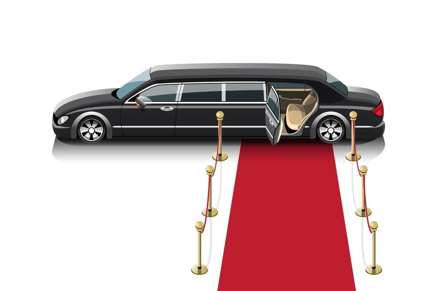 limousinetaxi för speciella passagerare. vip service koncept vektor illustration.