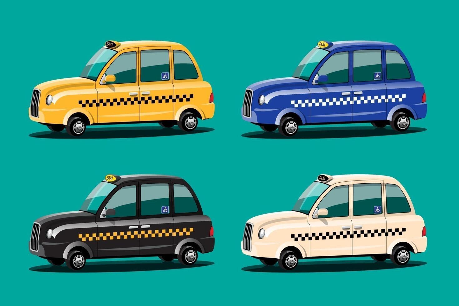 taxi autoservice modell für marken und autospiele. vektor