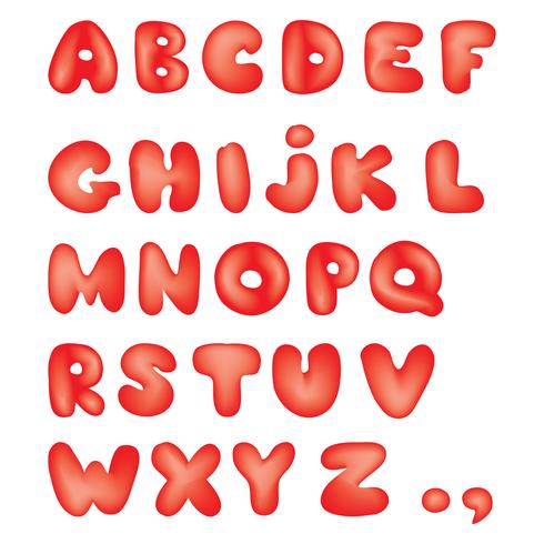 Alphabet. Kinder Stil Linie lateinischen Buchstaben Zeichen Alphabet vektor