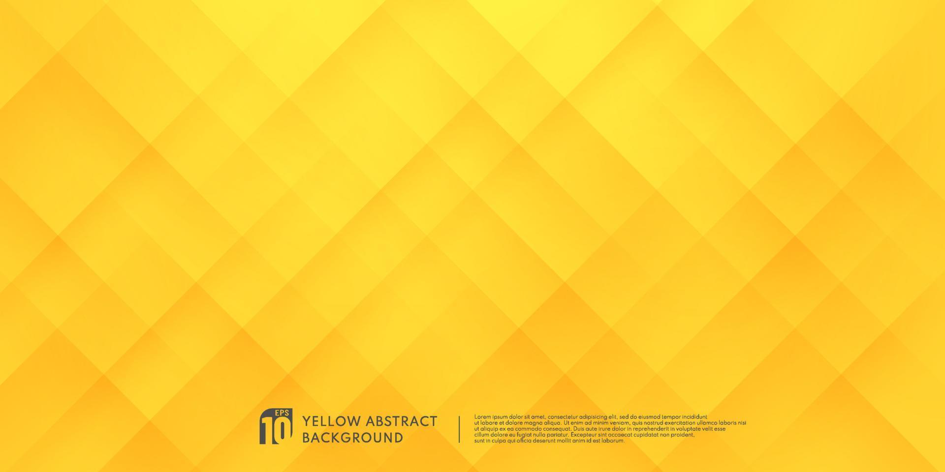 abstraktes gelb-orangefarbenes geometrisches quadrat mit beleuchtungs- und schattenhintergrund. modernes futuristisches breites bannerdesign. kann für Anzeige, Poster, Vorlage, Geschäftspräsentation verwendet werden. Vektor eps10