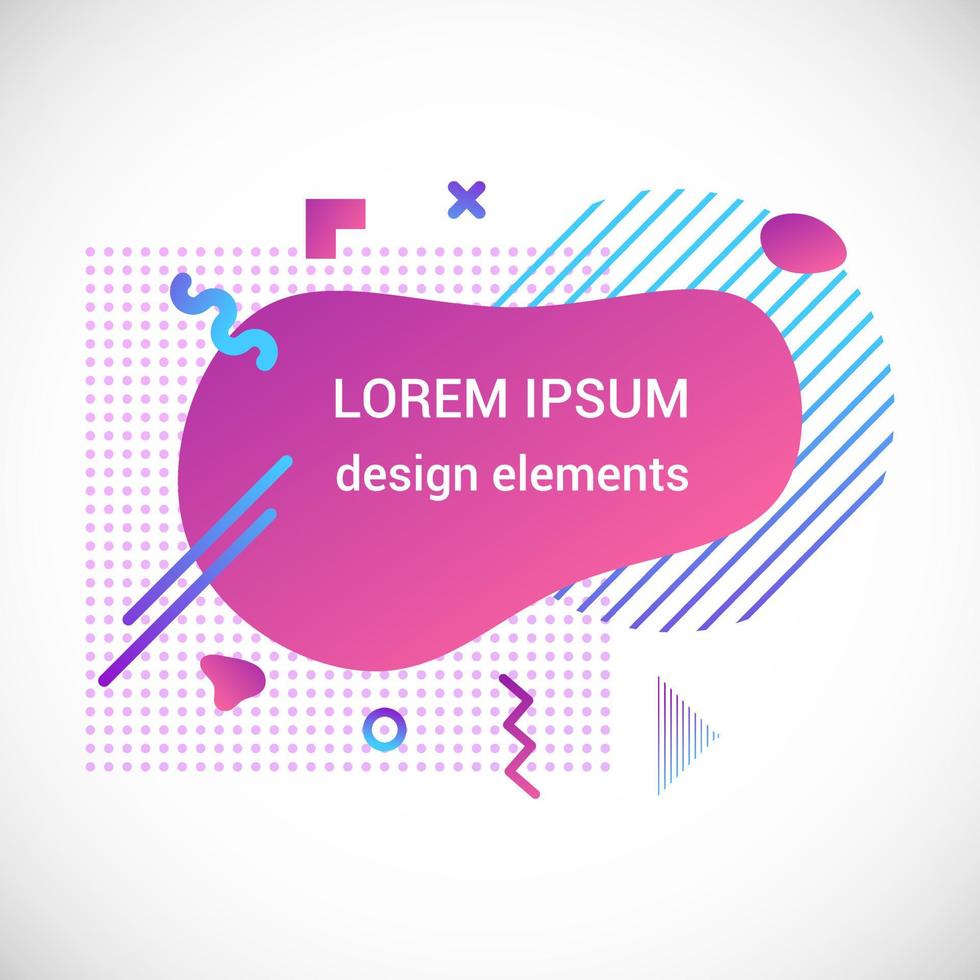 moderna flytande abstrakt element form gradient memphis stil design flytande vektor färgglada illustration banner enkel form mall för presentation, flygblad, broschyr isolerad på vit bakgrund.