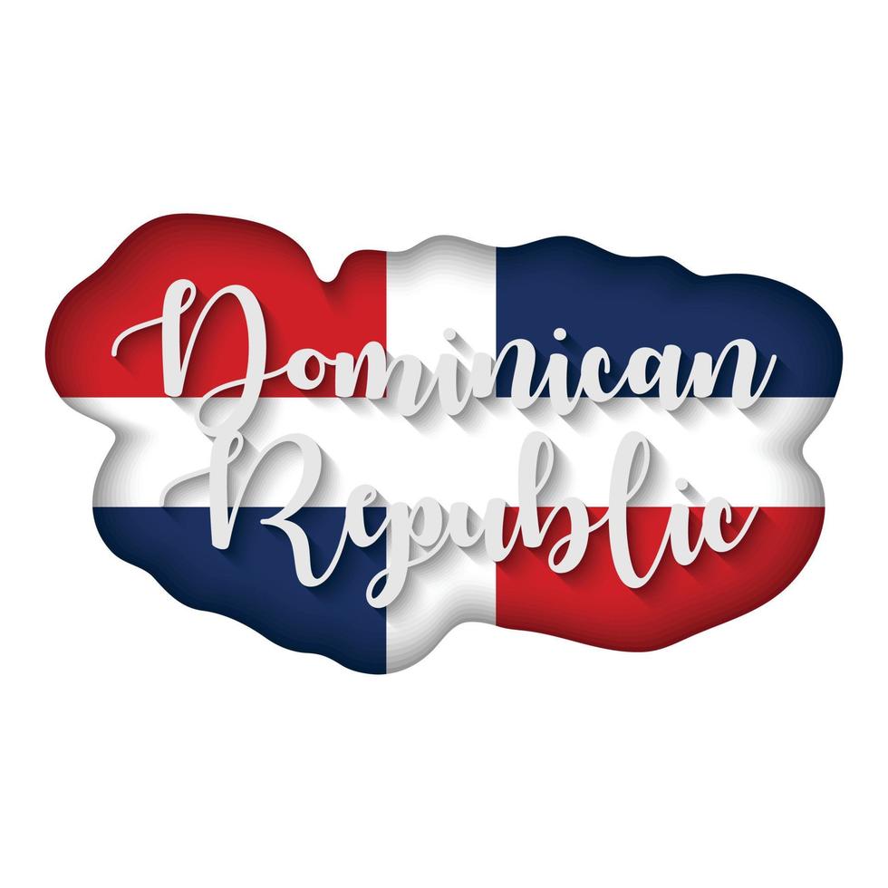 Dominikanska republikens flagga illustration vektor