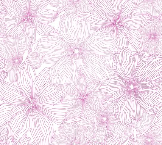 Blumenmuster. Blumen nahtloser Hintergrund. Blühender Ziergarten vektor