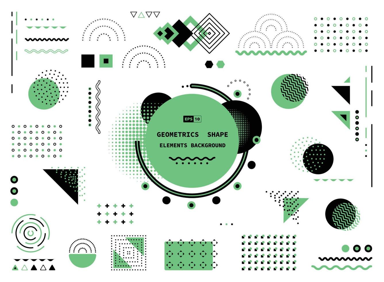 abstrakt design av memphis svart och svart geometrisk form modern omslagsdesign. illustration vektor eps10