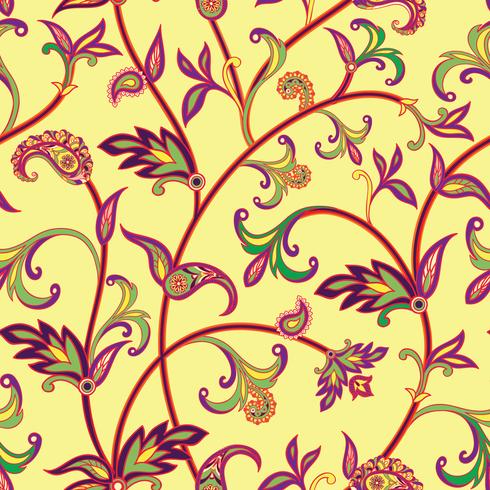 Floral nahtlosen Hintergrund. Orientalische Verzierung. Blumenmuster. vektor