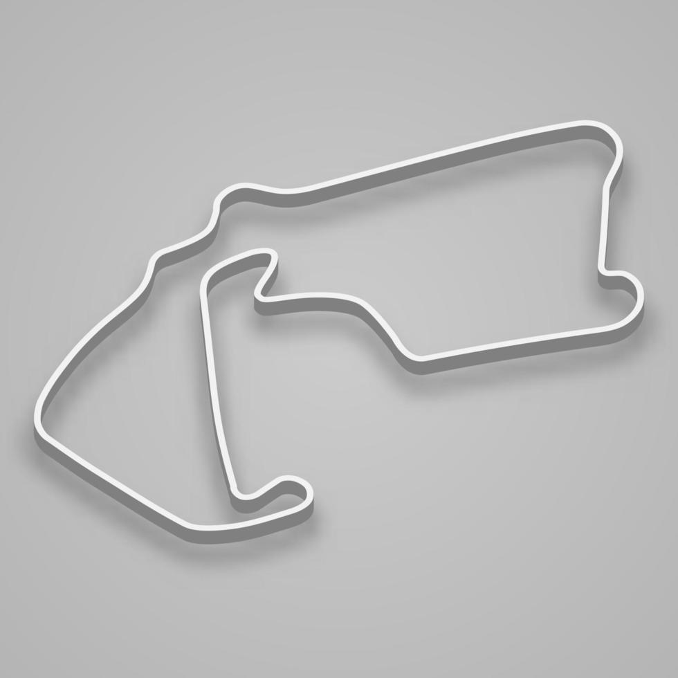 Silverstone Circuit für Motorsport und Autosport. vektor