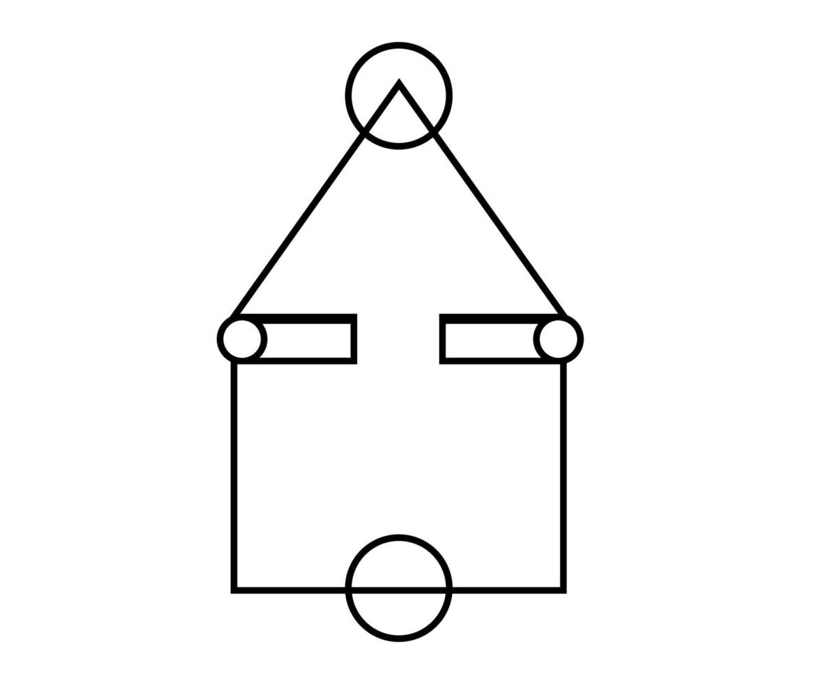 cirkel fyrkantig triangel svart i vit bakgrund spelsymbol ikon grafisk design sydkorea film vektorillustration vektor