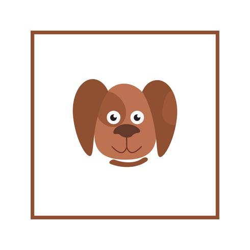 Hundekopf Zeichen. Haustierkarikatur. Welpe-Symbol vektor