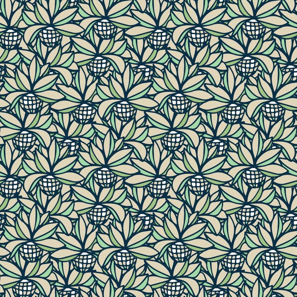 kaktus växt mönster för textil, pastell delikat grönska färg vektor