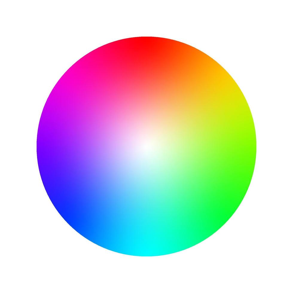 färghjul eller färgcirkel, vektor rgb-palett för designers.