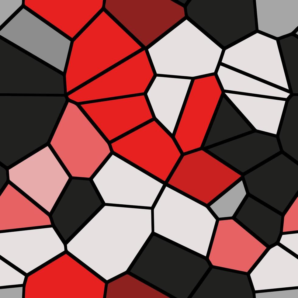 rotes schwarzes Glasmosaik-Polygonmuster vektor
