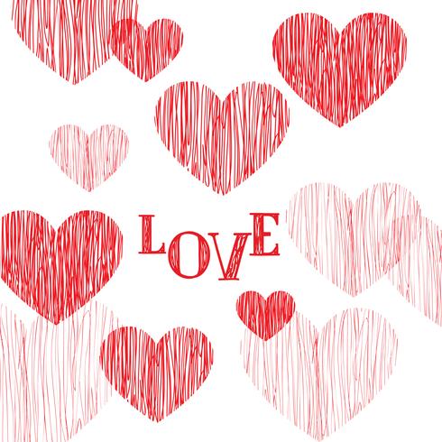 Happy Valentinstag Grußkarte. Liebe Herz Hintergrund vektor