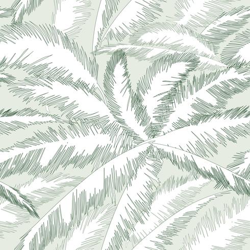 Blomönster palmer löv. Natur våren texturerad bakgrund. vektor