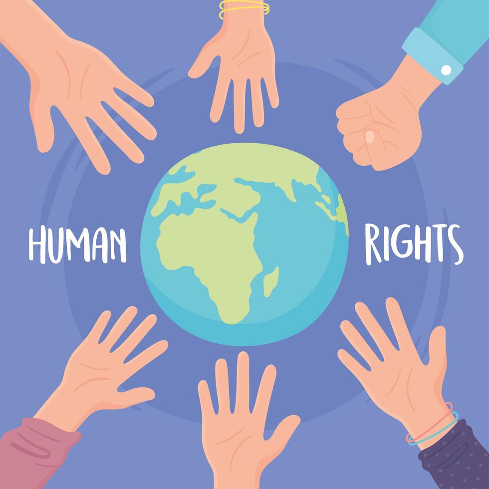 världsdagen för mänskliga rättigheter vektor