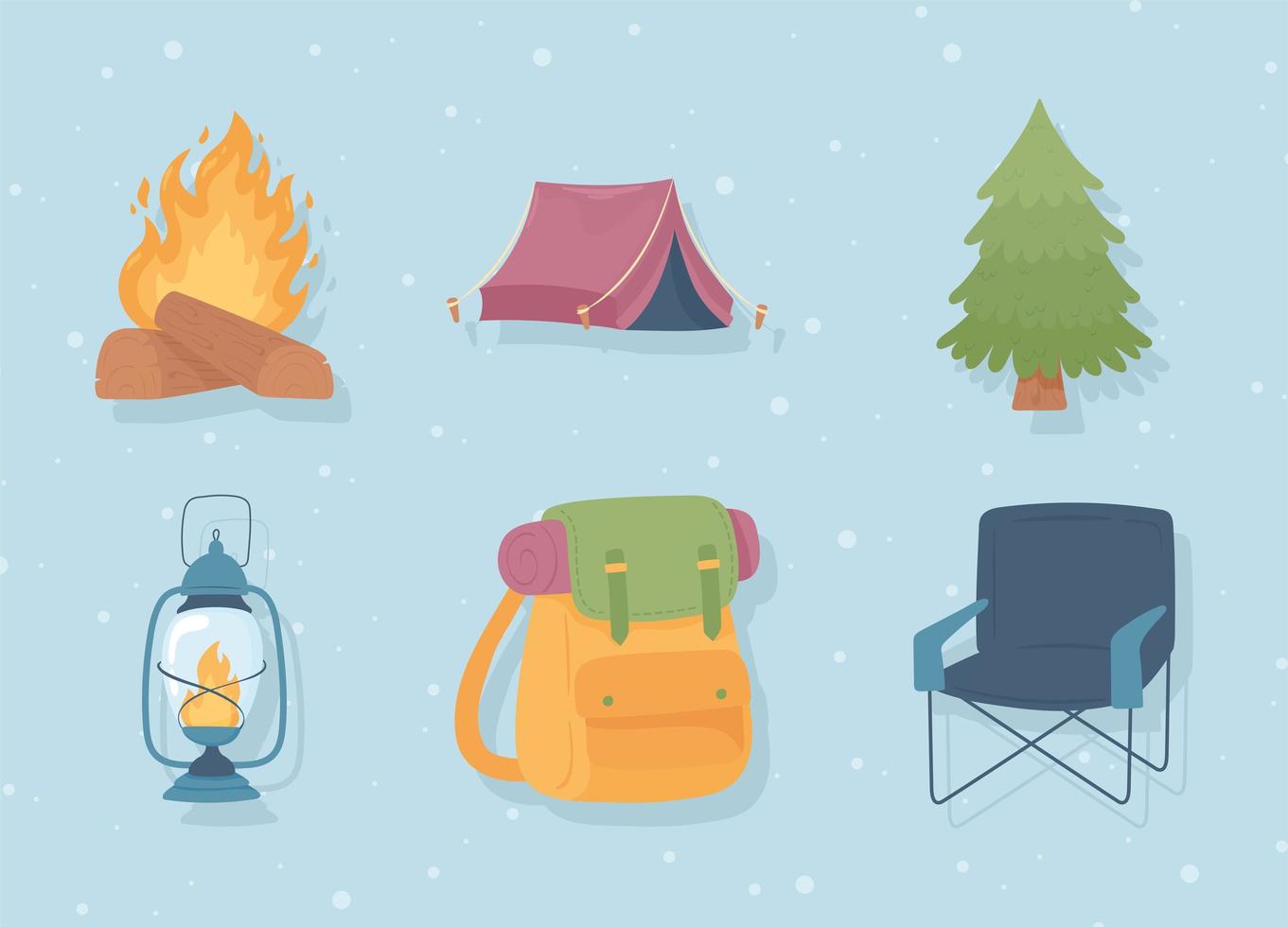 ikoner camping resor vektor