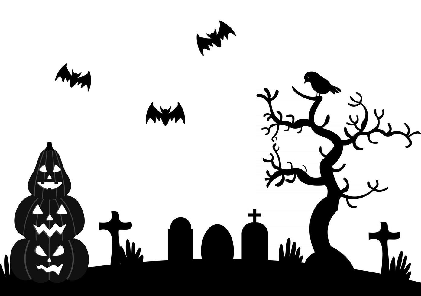 halloween nattfest bakgrundslandningssida illustration vektor