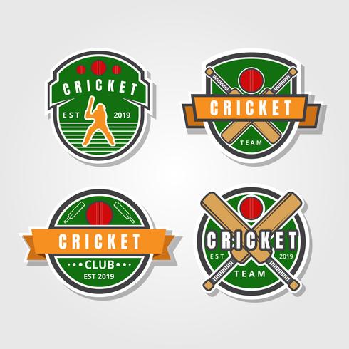 cricket logo samling vektor