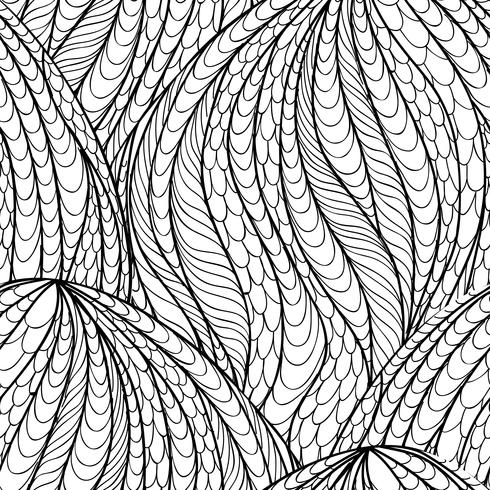 Abstrakt sömlöst mönster. Blommig orientalisk virvellinjestruktur vektor