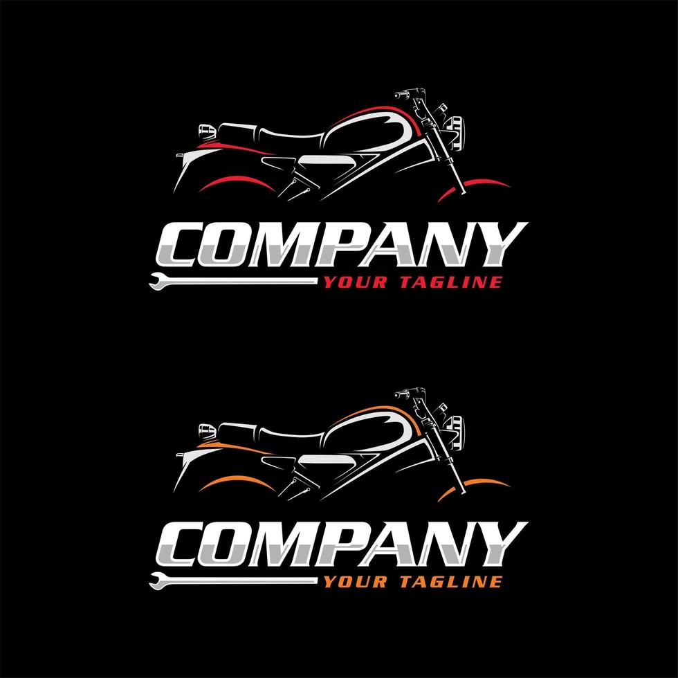 Motorrad-Reparatur-Logo vektor