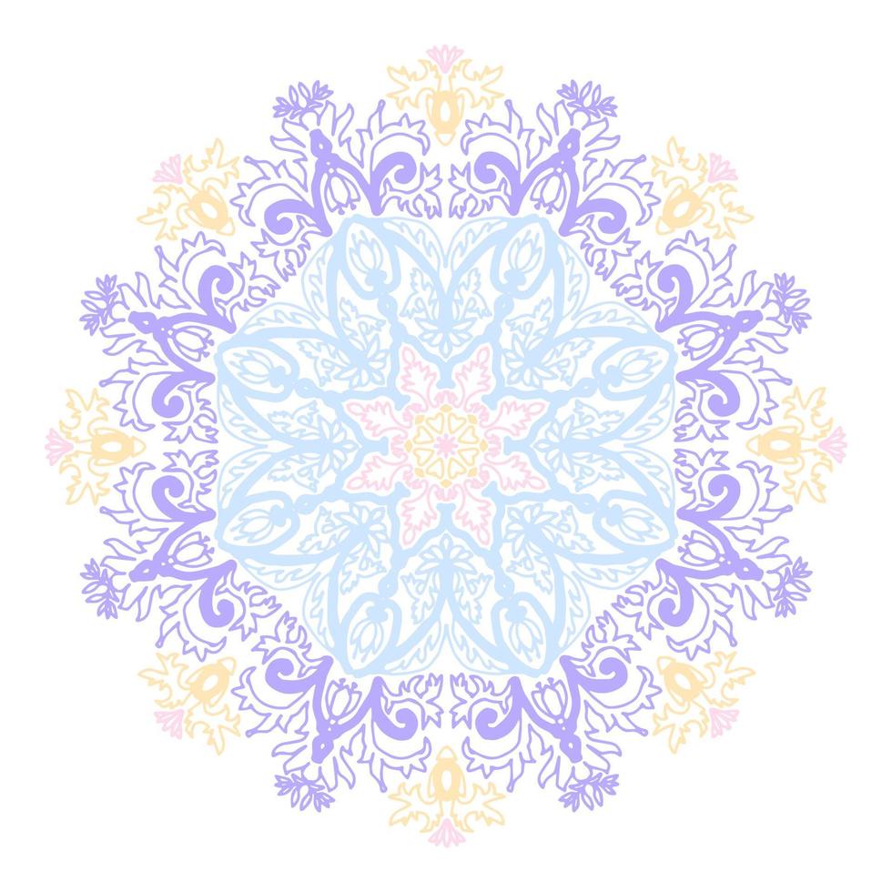 Pastellfarbe eleganter Mandala-Hintergrund vektor