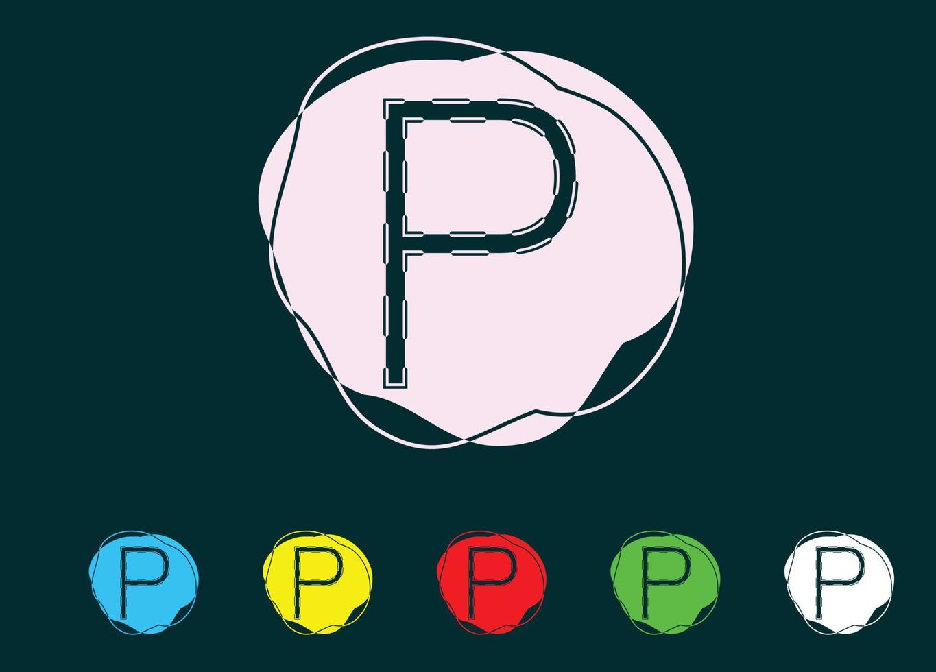 p-Brief-Logo und Icon-Design-Vorlage vektor