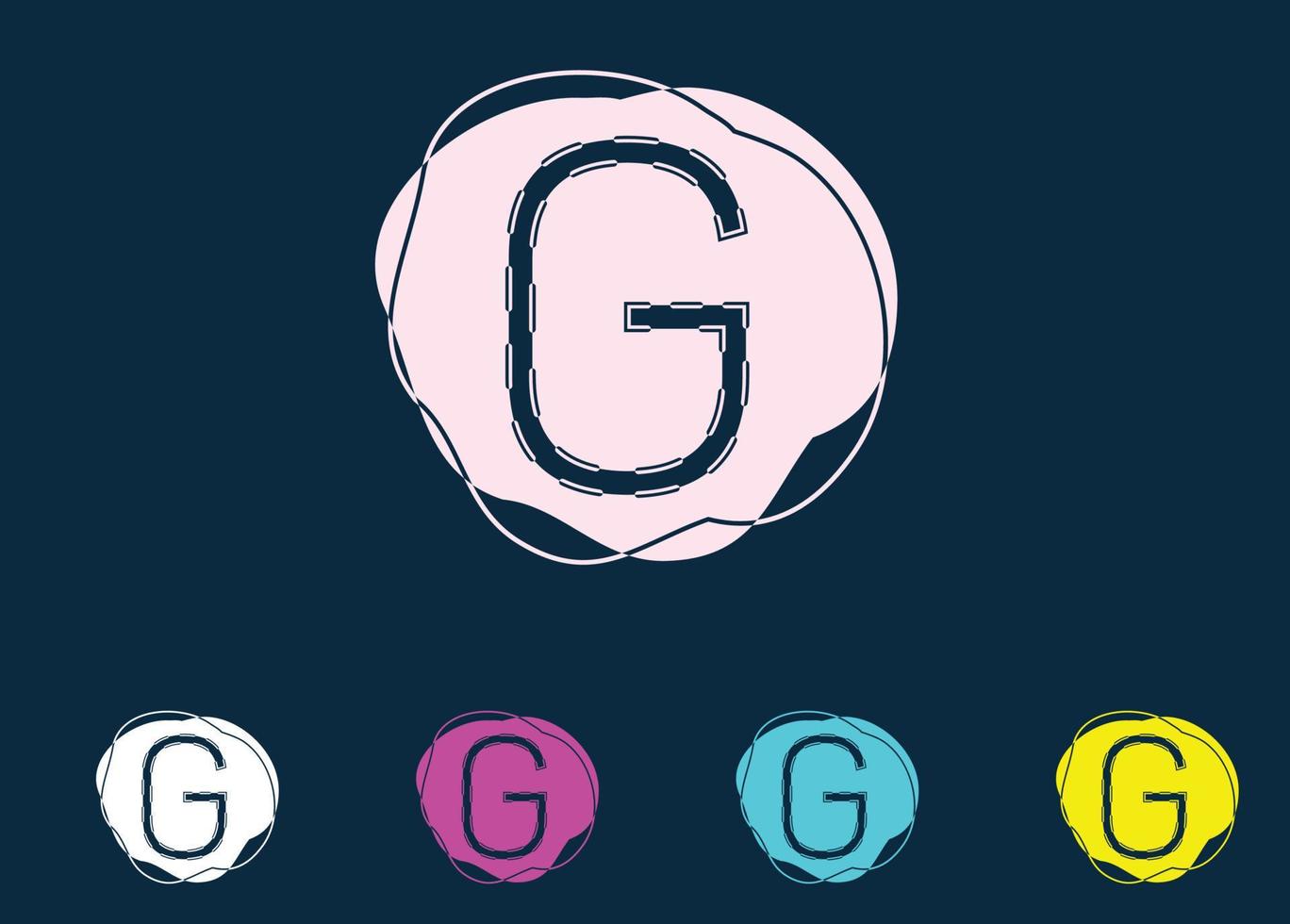 g bokstav logotyp och ikon designmall vektor