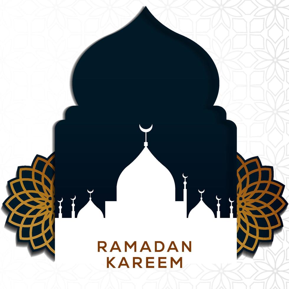 ramadan kareem islamisches illustrationsgrußvektordesign vektor