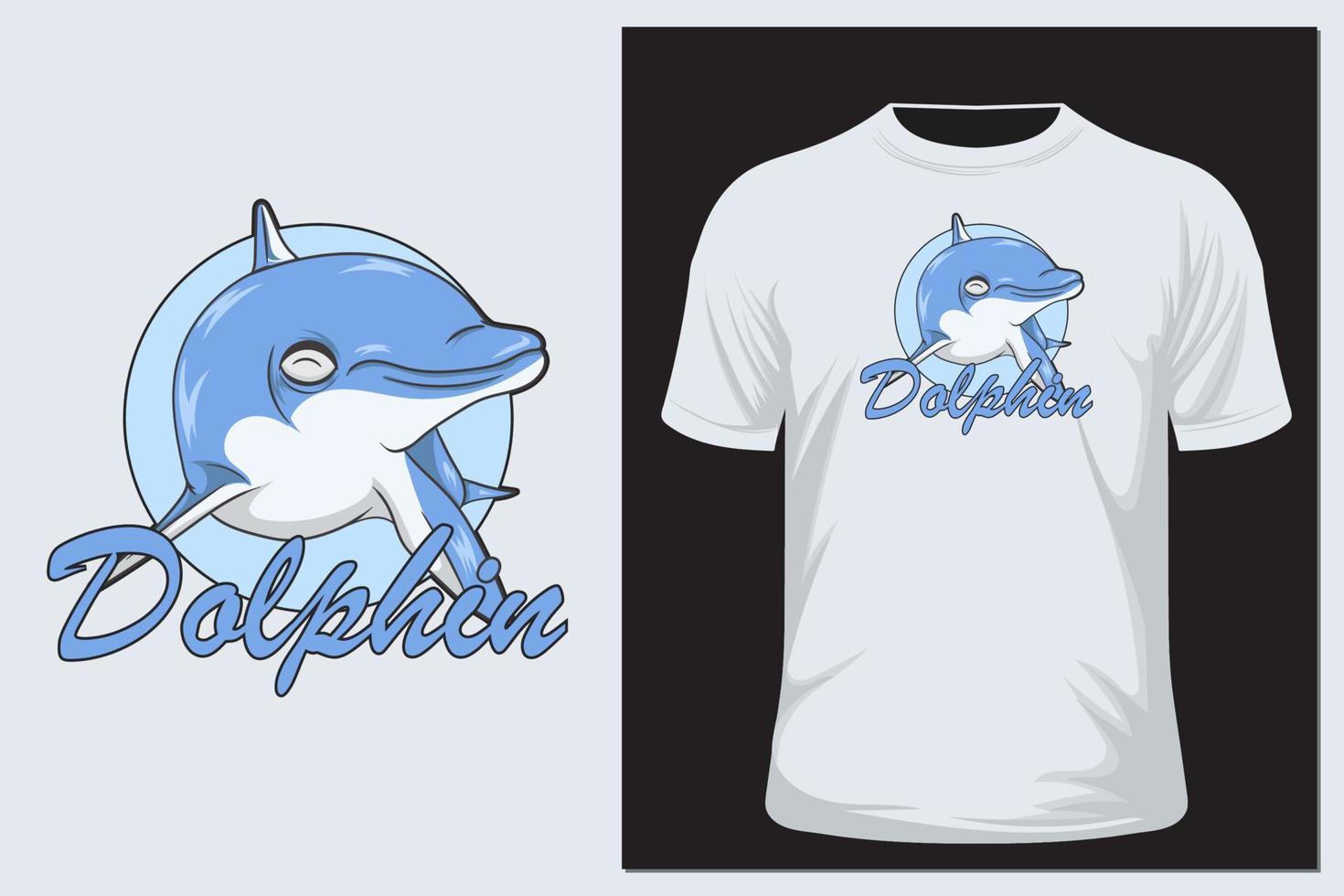 delfin vektor illustration t-shirt