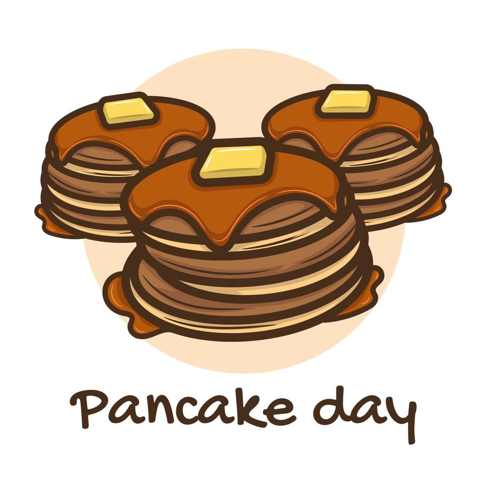 pannkaka dag vektor illustration