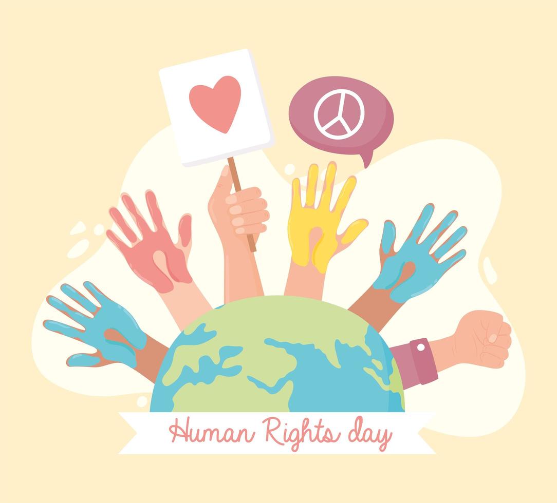 Plakat zum Tag der Menschenrechte vektor