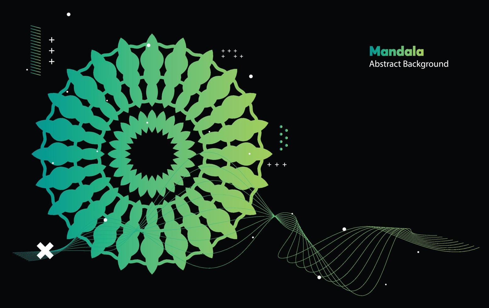 Mandala mit geometrischen Formen. Hintergrund. Mandala-Vektor-Illustration. futuristisches digitales Konzept vektor