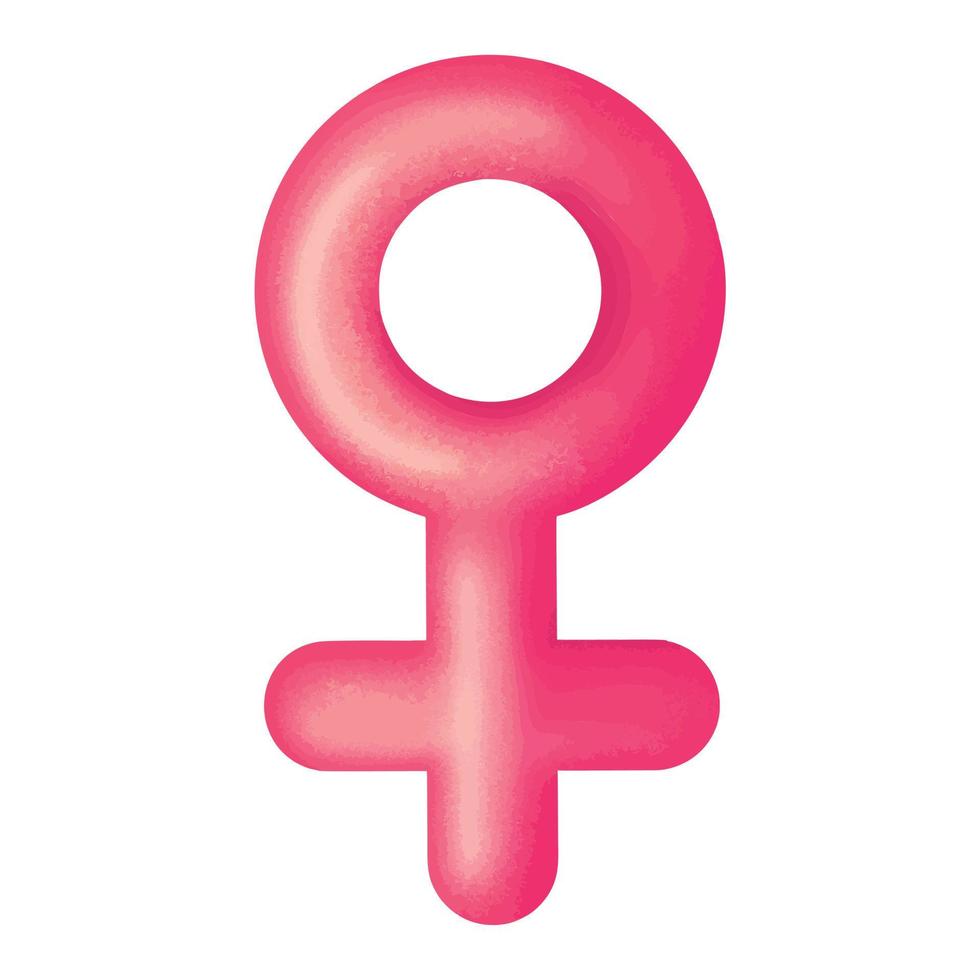 piktogram av rosa kvinnlig symbol. vektor illustration