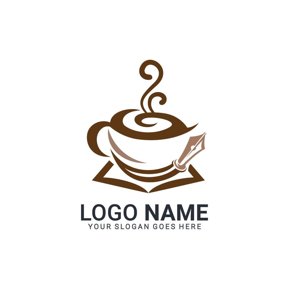 kaffe logotyp design. modern logotyp för kaffeföretag eller gemenskap. vektor