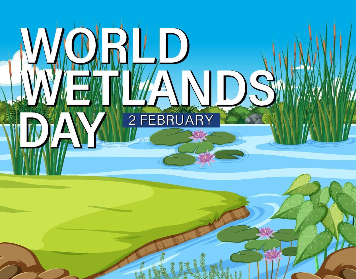 World Wetlands Day affischdesign vektor