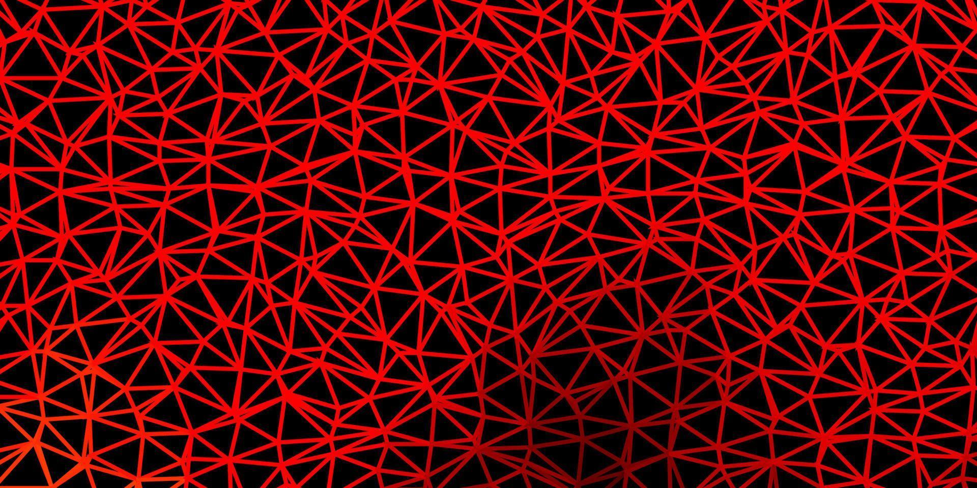 mörk röd, gul vektor triangel mosaik bakgrund.