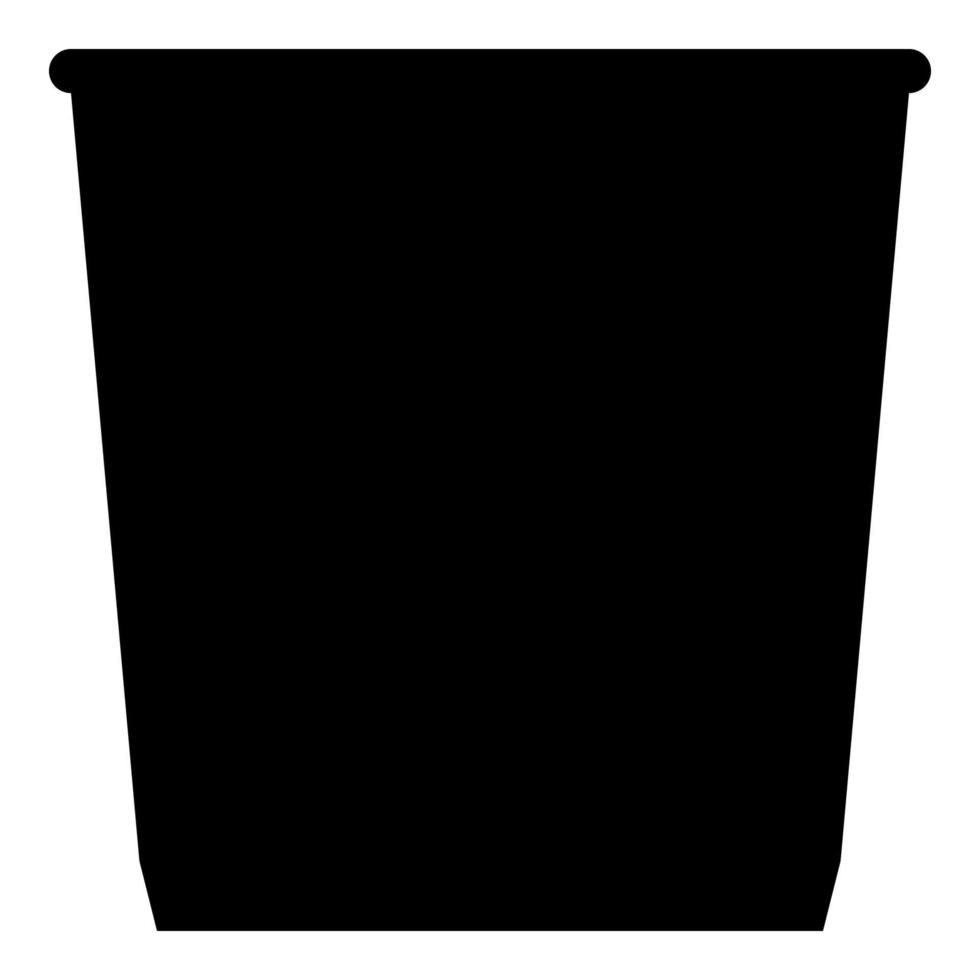 Symbol für Mülltonne oder Papierkorb. schwarze Farbe . vektor