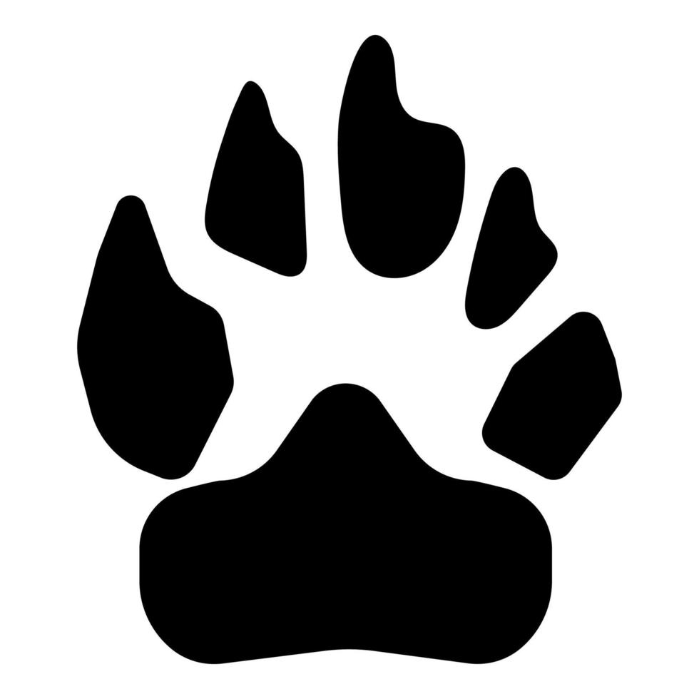 Tier-Fußabdruck-Symbol. schwarze Farbe . vektor