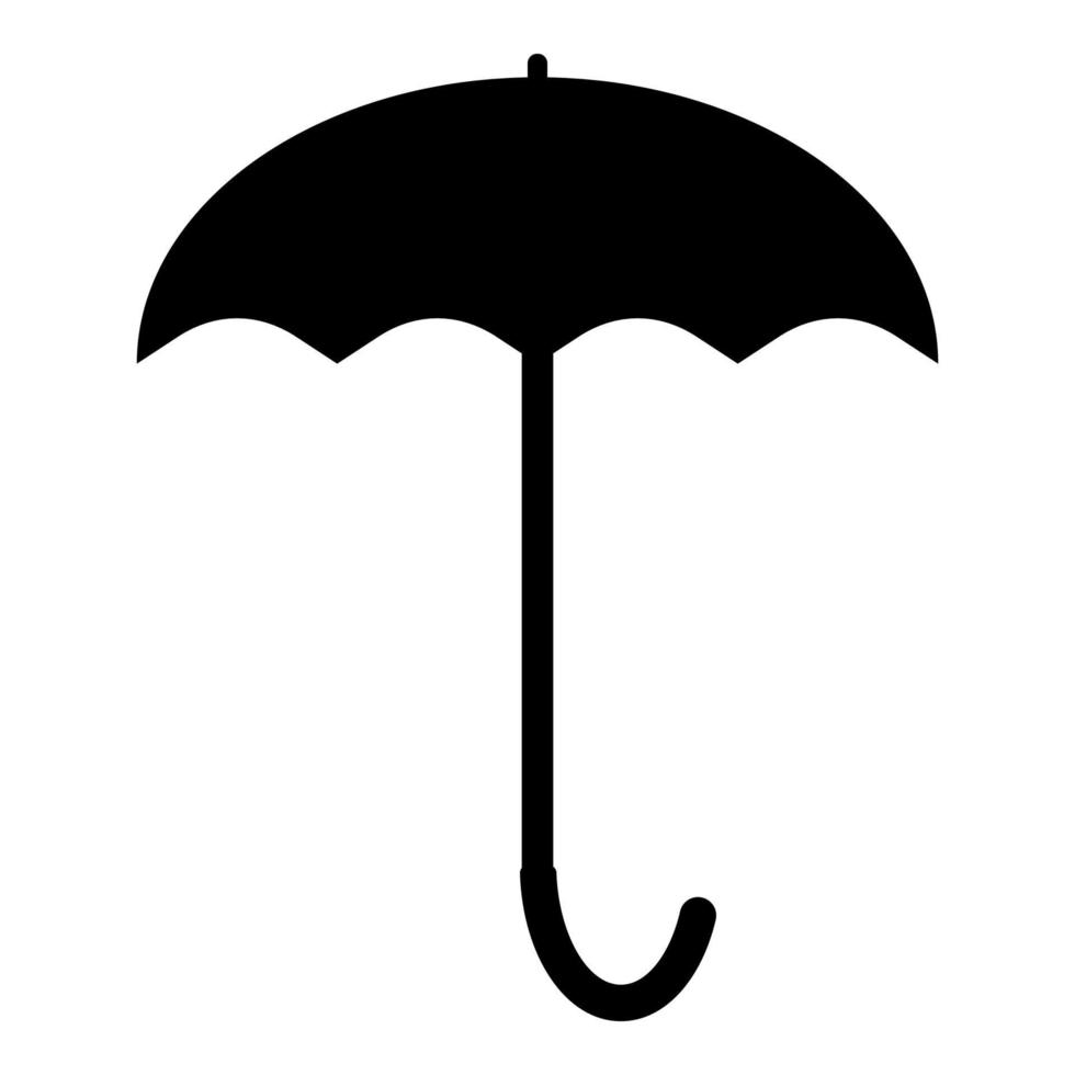 Regenschirm-Symbol. schwarze Farbe . vektor