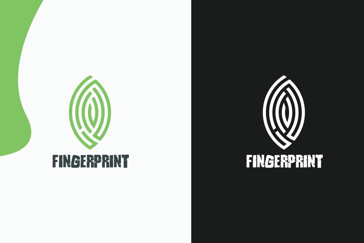 modern liner fingeravtryck logotyp konceptdesign och vektorillustration vektor