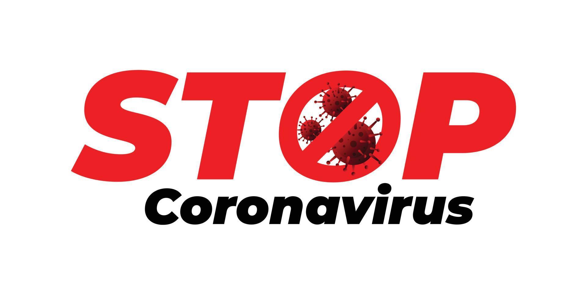 stoppa coronavirus tecken vektor