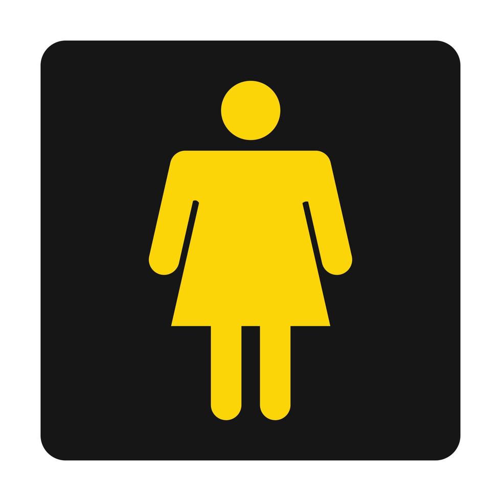 kvinna toalett tecken vektor