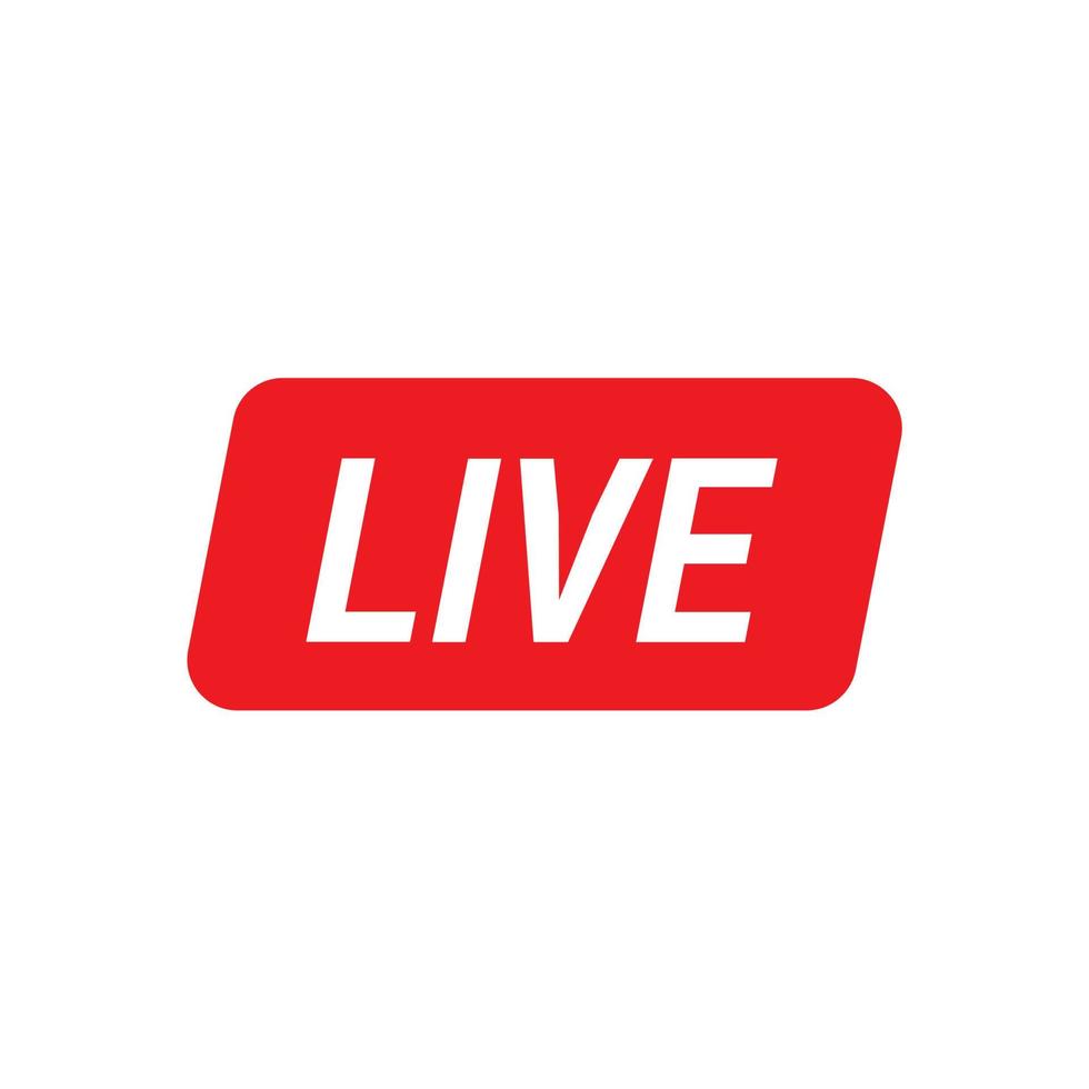 Live-Stream, Live-Symbol, Symbol für Live-Streaming vektor