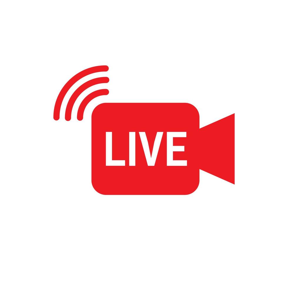 livestream, live-ikon, livestreaming-ikonsymbol vektor