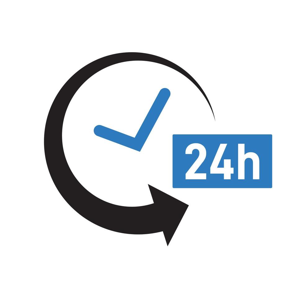 24 timmars ikon vektor