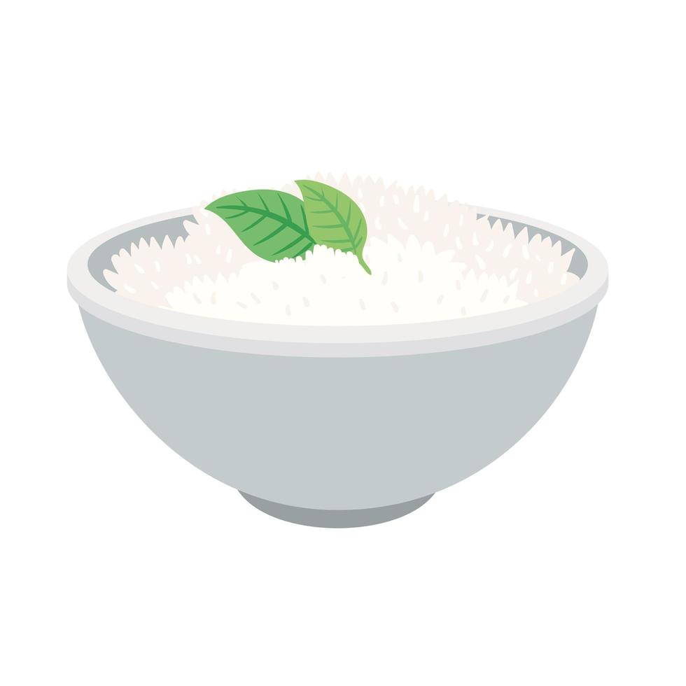 ris i skål vektor