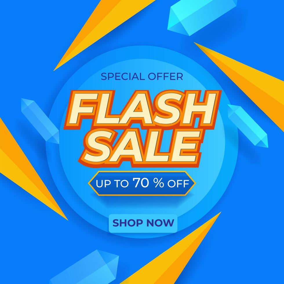 flash försäljning bakgrund mall. specialerbjudande kampanj med dynamisk formbakgrund. vektor