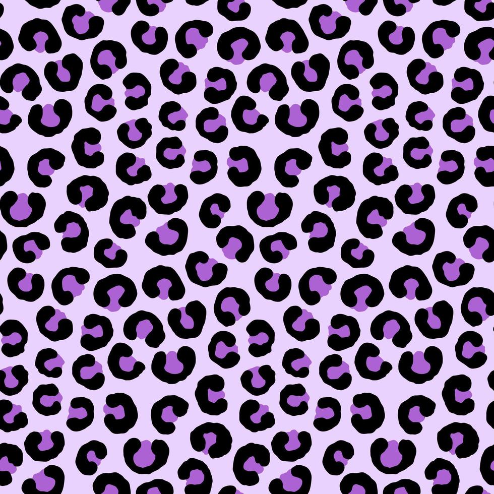 einfaches lila Leopardentiermotiv Vektor nahtloses Musterdesign